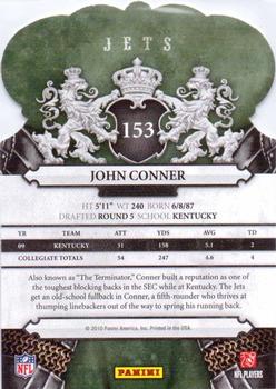2010 Panini Crown Royale #153 John Conner Back