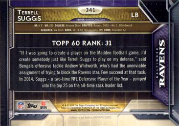2015 Topps #341 Terrell Suggs Back