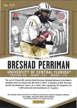 2015 Panini Prizm Collegiate Draft Picks #117 Breshad Perriman Back