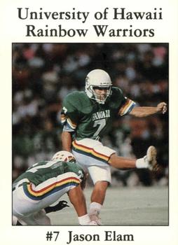 1990 Hawaii Rainbow Warriors #NNO Jason Elam Front