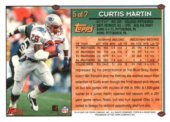 2005 Topps - Throwback Promos #5 Curtis Martin Back