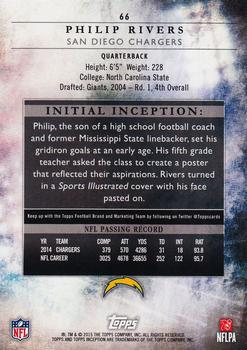 2015 Topps Inception #66 Philip Rivers Back