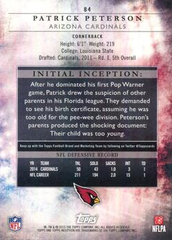 2015 Topps Inception #84 Patrick Peterson Back