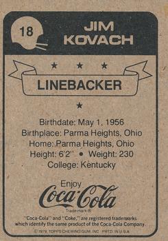 1979 Coca-Cola New Orleans Saints #18 Jim Kovach Back