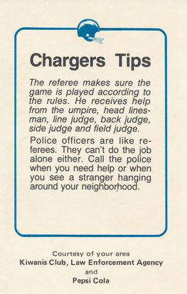 1981 San Diego Chargers Police #28 Willie Buchanon Back