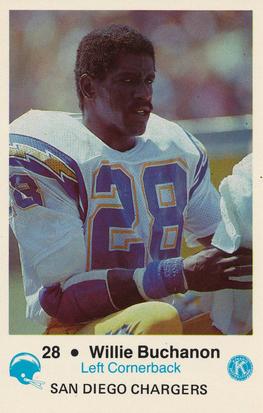1981 San Diego Chargers Police #28 Willie Buchanon Front