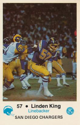 1981 San Diego Chargers Police #57 Linden King Front