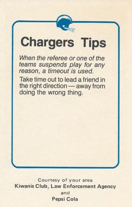 1981 San Diego Chargers Police #74 Louie Kelcher Back