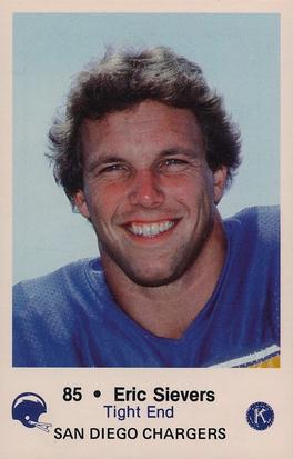 1982 San Diego Chargers Police #14 Eric Sievers Front