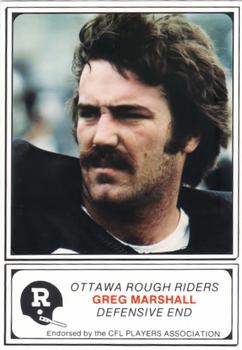 1982 JOGO Ottawa Rough Riders #4 Greg Marshall Front