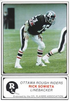 1982 JOGO Ottawa Rough Riders #6 Rick Sowieta Front