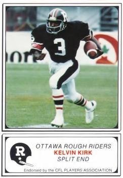 1982 JOGO Ottawa Rough Riders #12 Kelvin Kirk Front