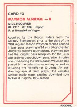 1985 JOGO #3 Waymon Alridge Back