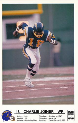 1986 Kodak San Diego Chargers #NNO Charlie Joiner Front