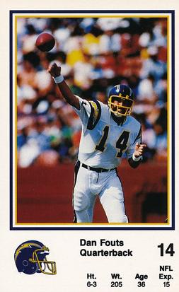 1987 San Diego Chargers Police #14 Dan Fouts Front