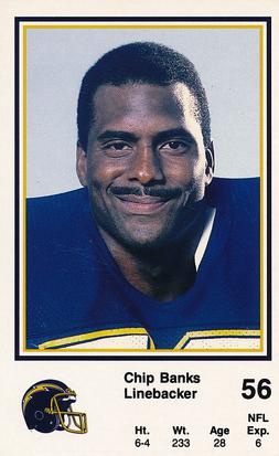 1987 San Diego Chargers Police #22 Chip Banks Front