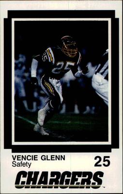 1988 San Diego Chargers Police #4 Vencie Glenn Front