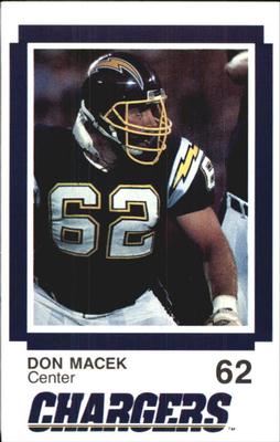 1988 San Diego Chargers Police #7 Don Macek Front