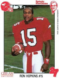 1989 Kentucky Fried Chicken Calgary Stampeders (CFL) #NNO Ron Hopkins Front