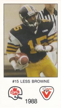1988 Vachon CFL #NNO Less Browne Front
