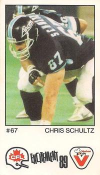 1989 Vachon CFL #28 Chris Schultz Front