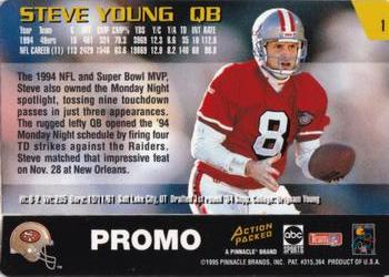 1995 Action Packed Monday Night Football - Promos #1 Steve Young Back