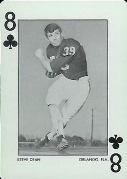 1972 Alabama Crimson Tide Playing Cards (Red Backs) #8♣ Steve Dean Front