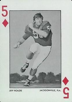 1972 Alabama Crimson Tide Playing Cards (Red Backs) #5♦ Jeff Rouzie Front