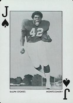 1972 Alabama Crimson Tide Playing Cards (Red Backs) #J♠ Ralph Stokes Front