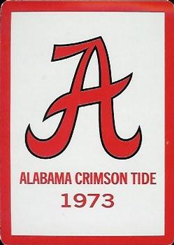 1973 Alabama Crimson Tide Playing Cards (White Backs) #10♣ Tyrone King Back