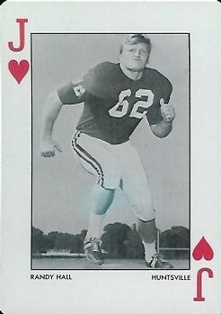 1973 Alabama Crimson Tide Playing Cards (White Backs) #J♥ Randy Hall Front