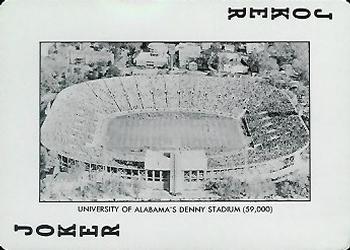 1973 Alabama Crimson Tide Playing Cards (White Backs) #JOKER Denny Stadium Front
