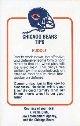 1981 Chicago Bears Police #NNO Tom Hicks Back