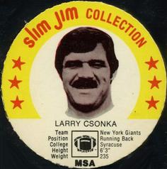 1978 Slim Jim #NNO Larry Csonka Front