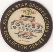 1983 7-Eleven Super Star Sports Coins #1 Franco Harris Back