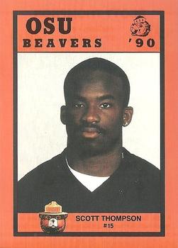 1990 Oregon State Beavers Smokey #NNO Scott Thompson Front