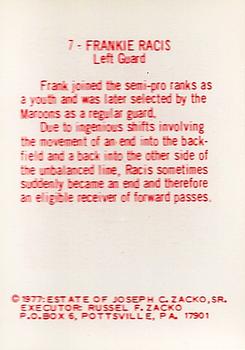 1977 Pottsville Maroons 1925 #7 Frank Racis Back