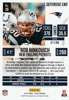 2015 Score #26 Rob Ninkovich Back