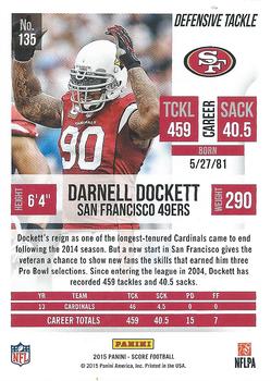 2015 Score #135 Darnell Dockett Back