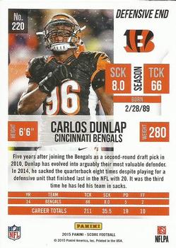 2015 Score #220 Carlos Dunlap Back