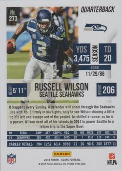2015 Score #273 Russell Wilson Back