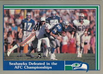 1989 Pacific Steve Largent #35 Defeated in AFC Championships Front