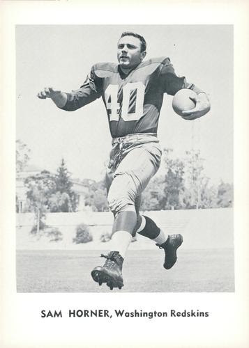 1961 Jay Publishing Washington Redskins #NNO Sam Horner Front