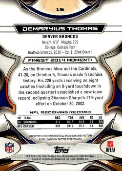 2015 Finest #15 Demaryius Thomas Back
