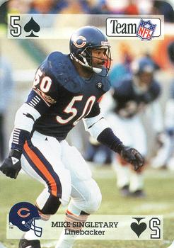 1992 Sport Decks NFL Playing Cards #5♠ Mike Singletary Front