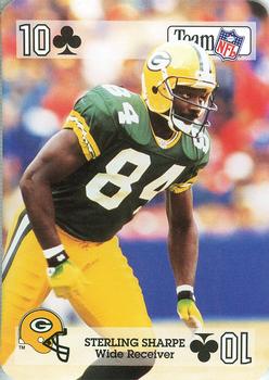 1992 Sport Decks NFL Playing Cards #10♣ Sterling Sharpe Front