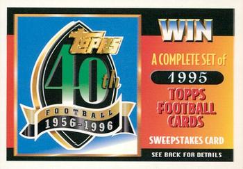 1996 Topps - 40th Anniversary Sweepstakes #NNO 1995 Sweepstakes Card Front