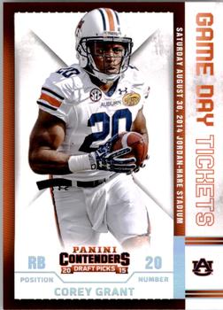 2015 Panini Contenders Draft Picks - Game Day Tickets #60 Corey Grant Front