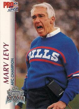 1992-93 Pro Set Super Bowl XXVII #XXVII Marv Levy Front