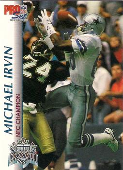 1992-93 Pro Set Super Bowl XXVII #XXVII Michael Irvin Front